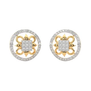 Zora Round Diamond Stud Earrings